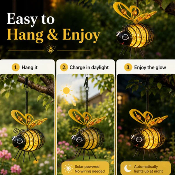 Solar Bee Garden Light Outdoor Hanging Decoration