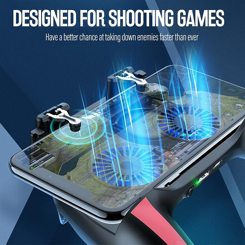 Mobile Gaming Controller With Dual Cooling Fans