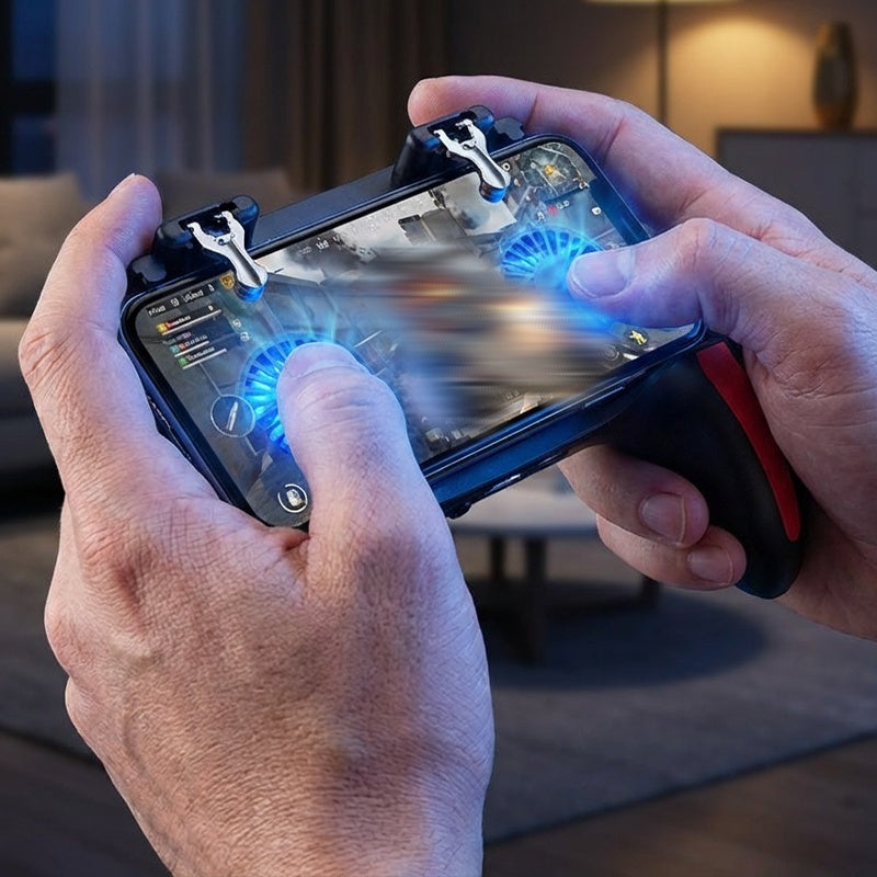 Mobile Gaming Controller With Dual Cooling Fans