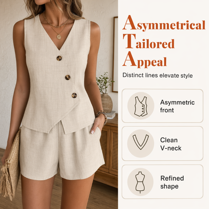 The Aria Set – An Asymmetric Vest & Shorts Duo That Does Summer Right