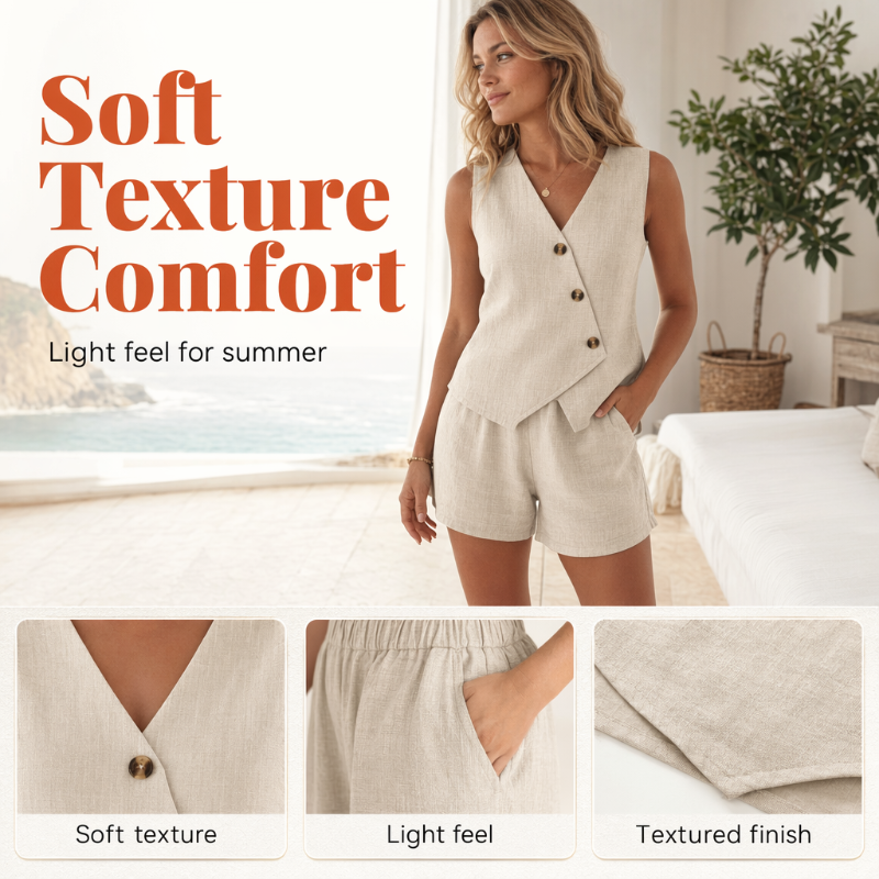 The Aria Set – An Asymmetric Vest & Shorts Duo That Does Summer Right