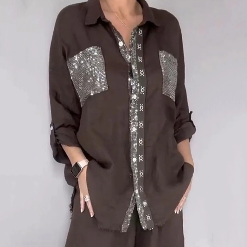 The Stella Set – A Sequin Top & Wide-Leg Pants Duo That Steals The Spotlight