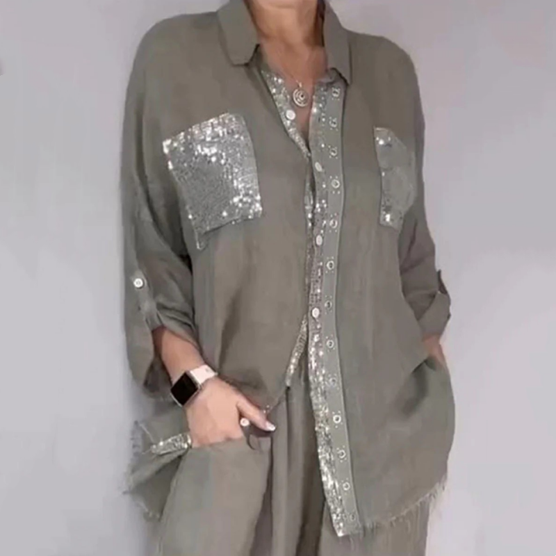 The Stella Set – A Sequin Top & Wide-Leg Pants Duo That Steals The Spotlight